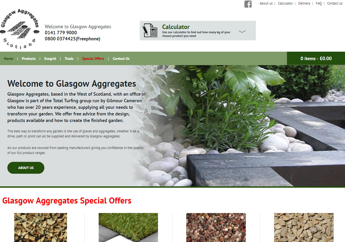Glasgow Aggregates - Website Design Ayrshire
