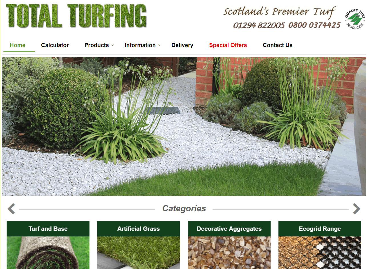 Total Turfing - Website Design Ayrshire